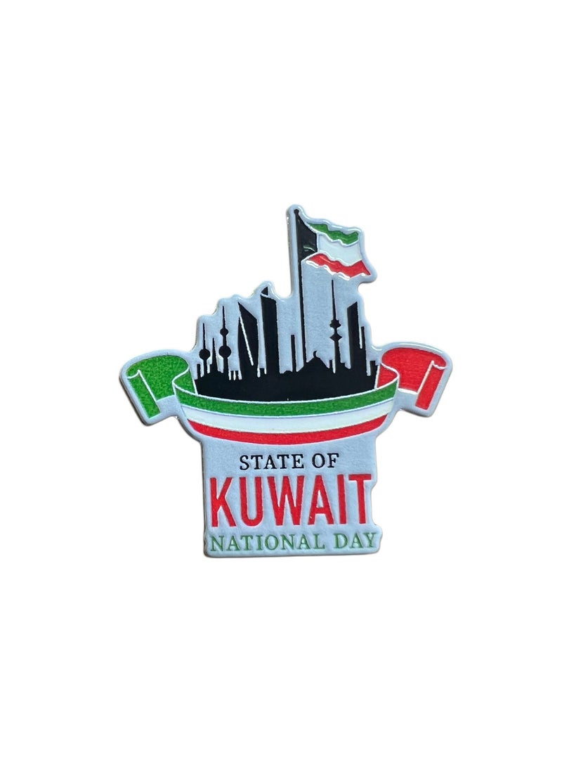 A.R.H | UAE & Kuwait National Tolerance Badge | UAE & Kuwait Solidarity Figure Magnetic Badge | Artistic Brotherhood & Leadership Souvenir | Emirati & Kuwaiti National Day Heritage Design | - Image 1